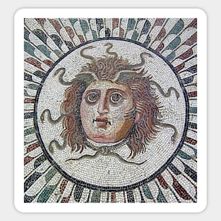 Ancient Greek mosaic Medusa Sticker